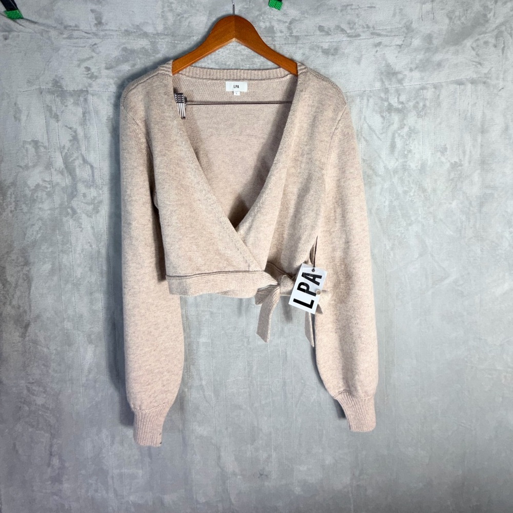LPA Beige V-Neck Sweater